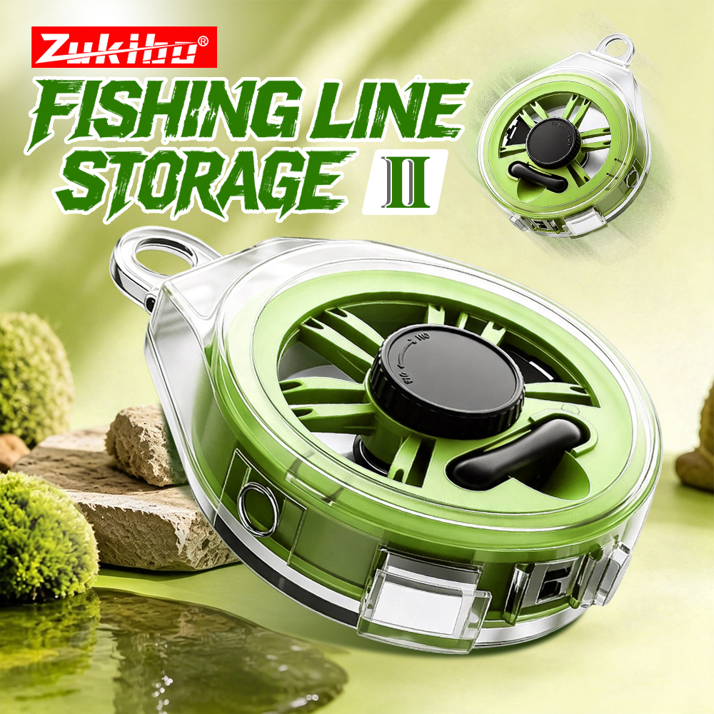 Fishing Line Spool - ZUKIBO Green Hangable Line Storage Box