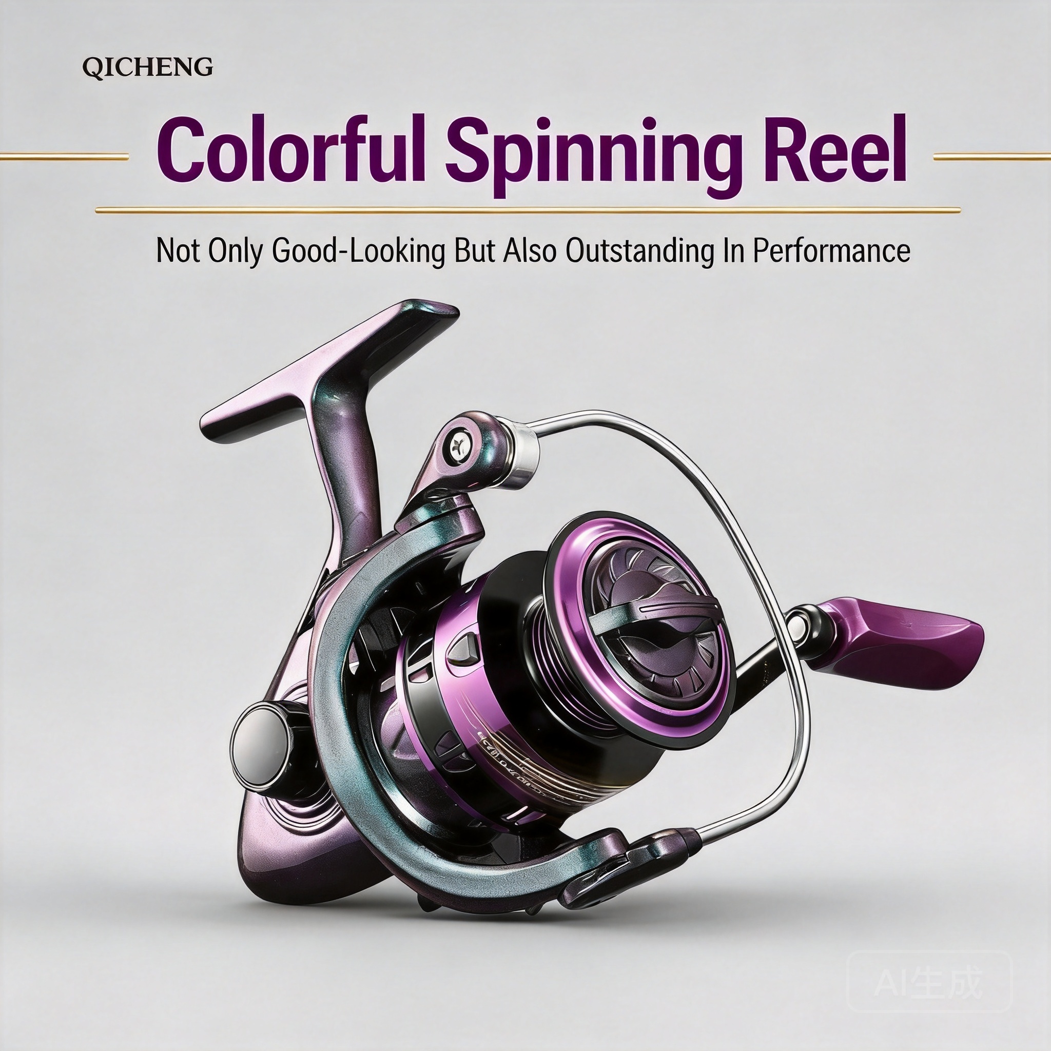 Ice Fishing Line - Colorful Purple Spinning Fishing Reel Long
