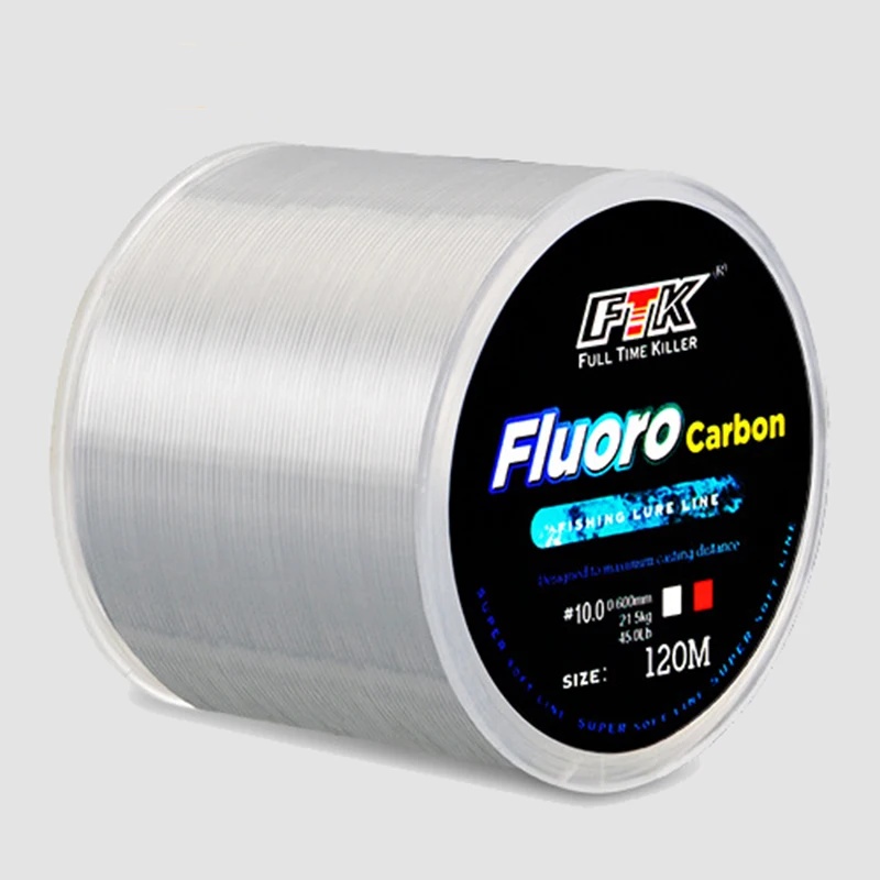 Fluorocarbon Line - 120M Fishing Line 0.14mm-0.6mm Fluorocarbon Coating