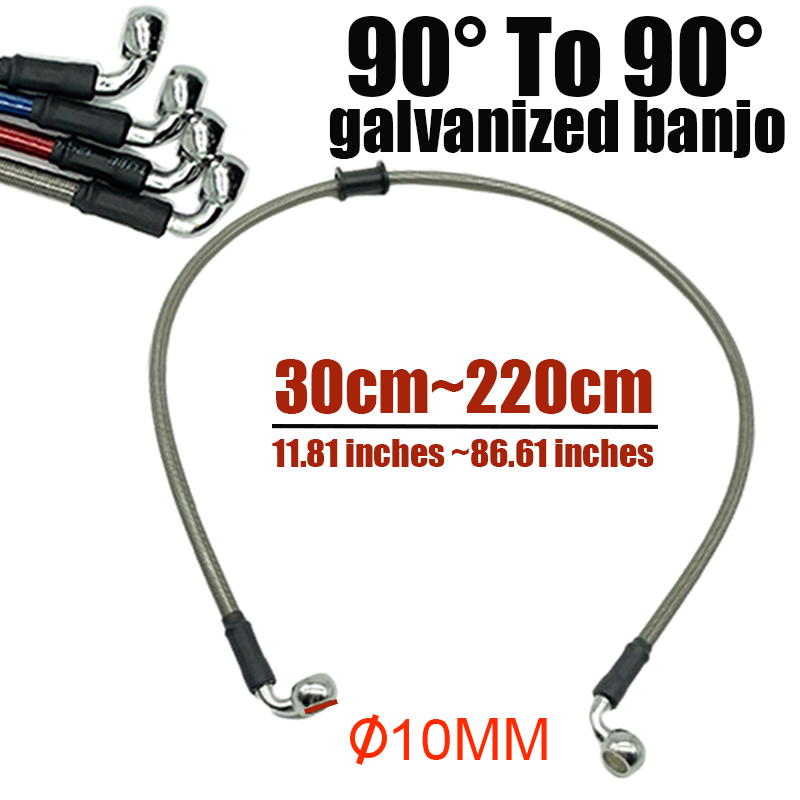 Braided Line - 10mm 90 Degree Motorcycle Dirt Bike