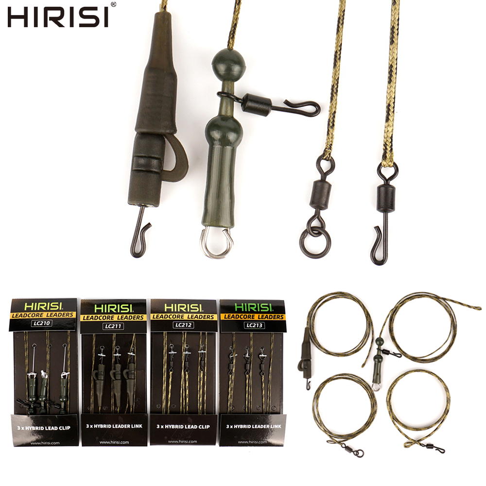 Monofilament Line - Hirisi 3Pcs 45lb Braided Lead Core