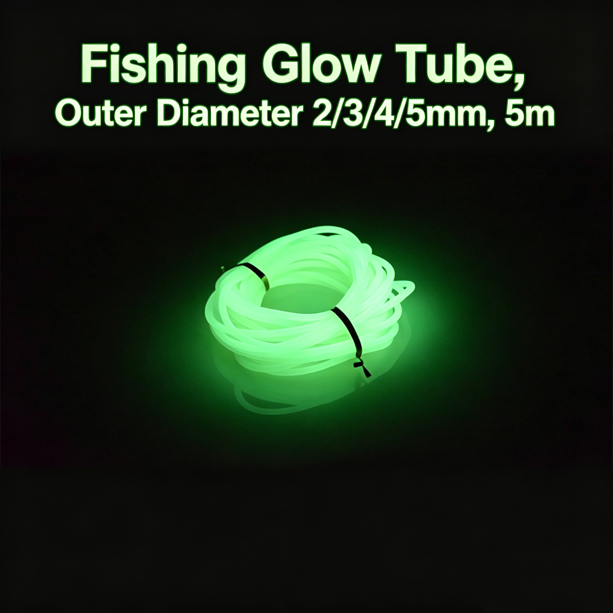Saltwater Line - 5m/Roll Glow Silicone Fishing Sleeve, Anti-tangle