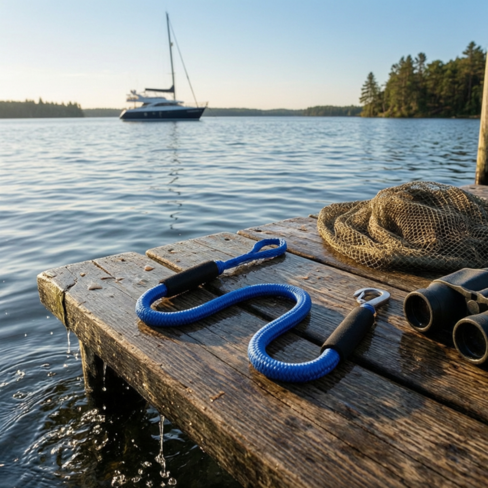 Saltwater Line - Bungee Dock Line with Stainless Steel