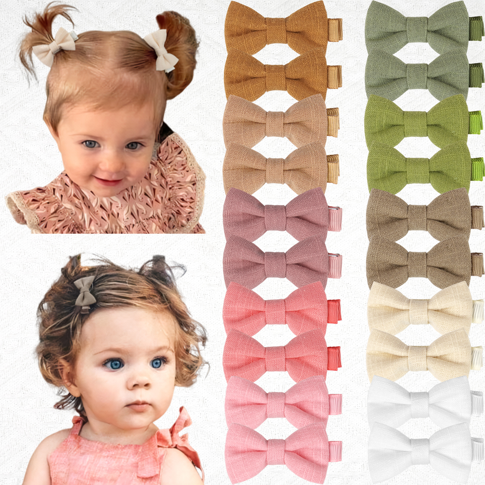 Tippet Line - 10/20 Pcs Boutique Tiny Baby Bows