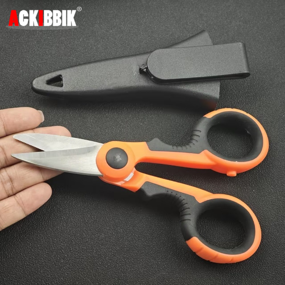 Fishing Line Cutter - 1pc Outdoor Fishing Scissor with Sheath