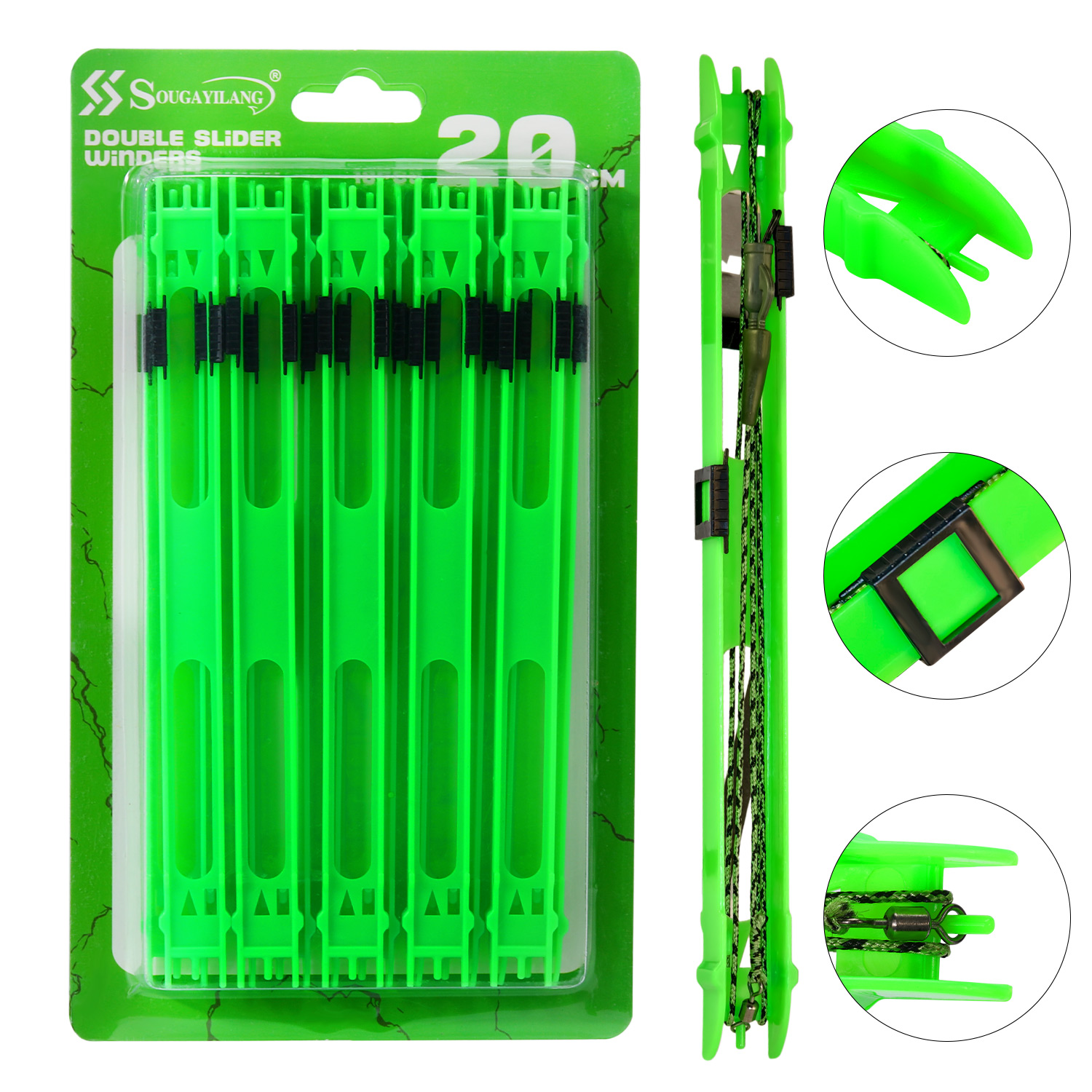 Fishing Line Winder - Sougayilang 10pcs Fishing Plastic Line Winding
