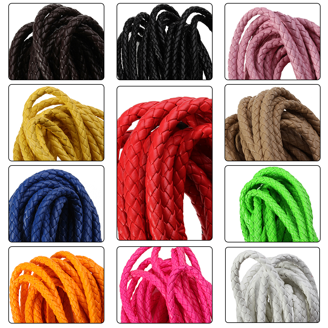 Braided Line - 5 Yards/lot 6/7mm Braided Leather Cord