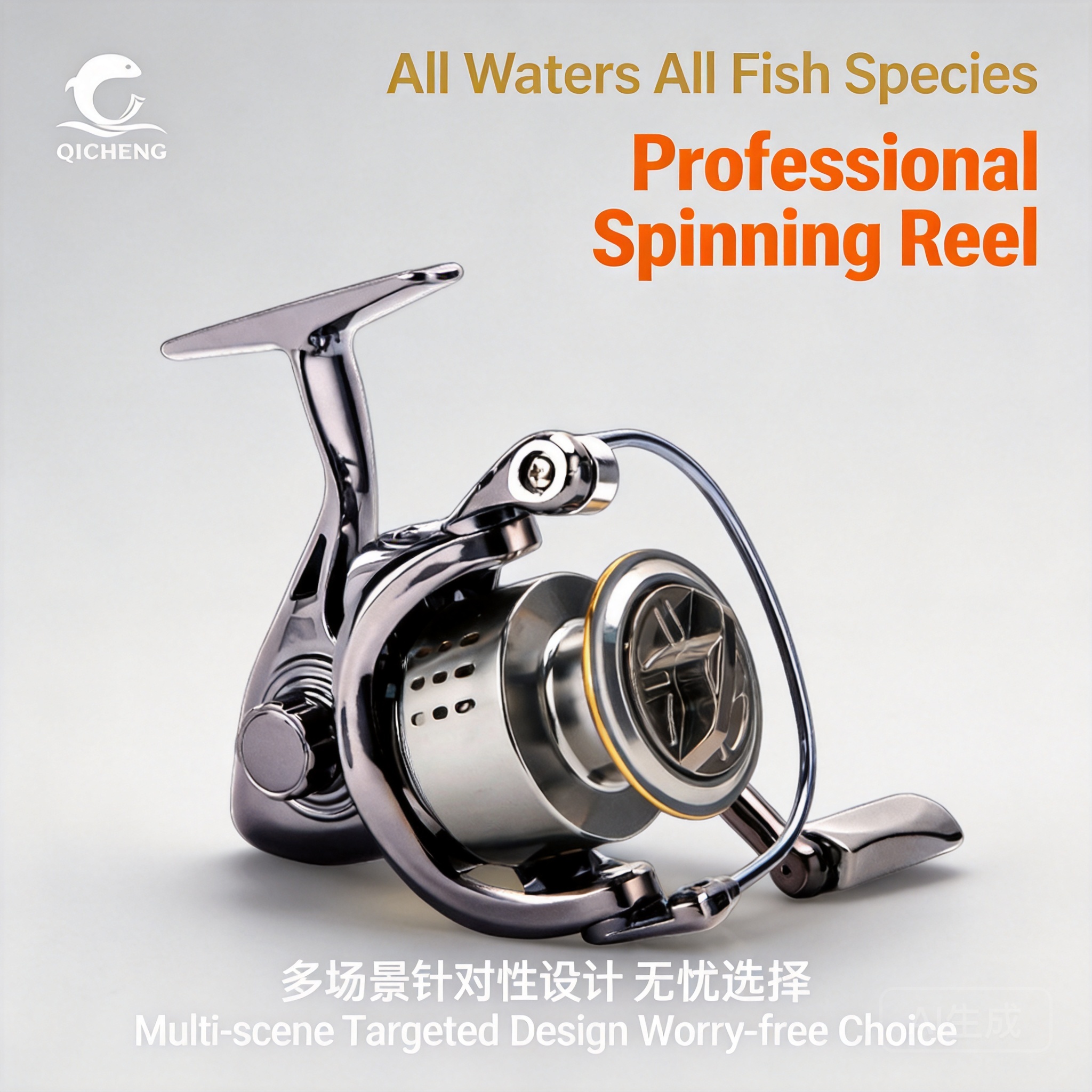 Ice Fishing Line - S Electroplated Mini Golf Spinning Reel