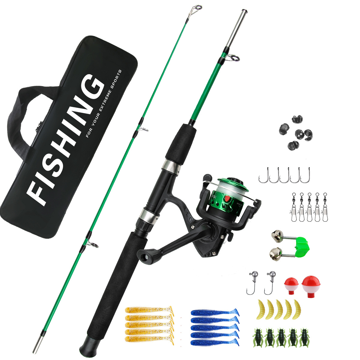 2 Sections Ice Fishing Rod Com - Ice Fishing Line 评论和价格