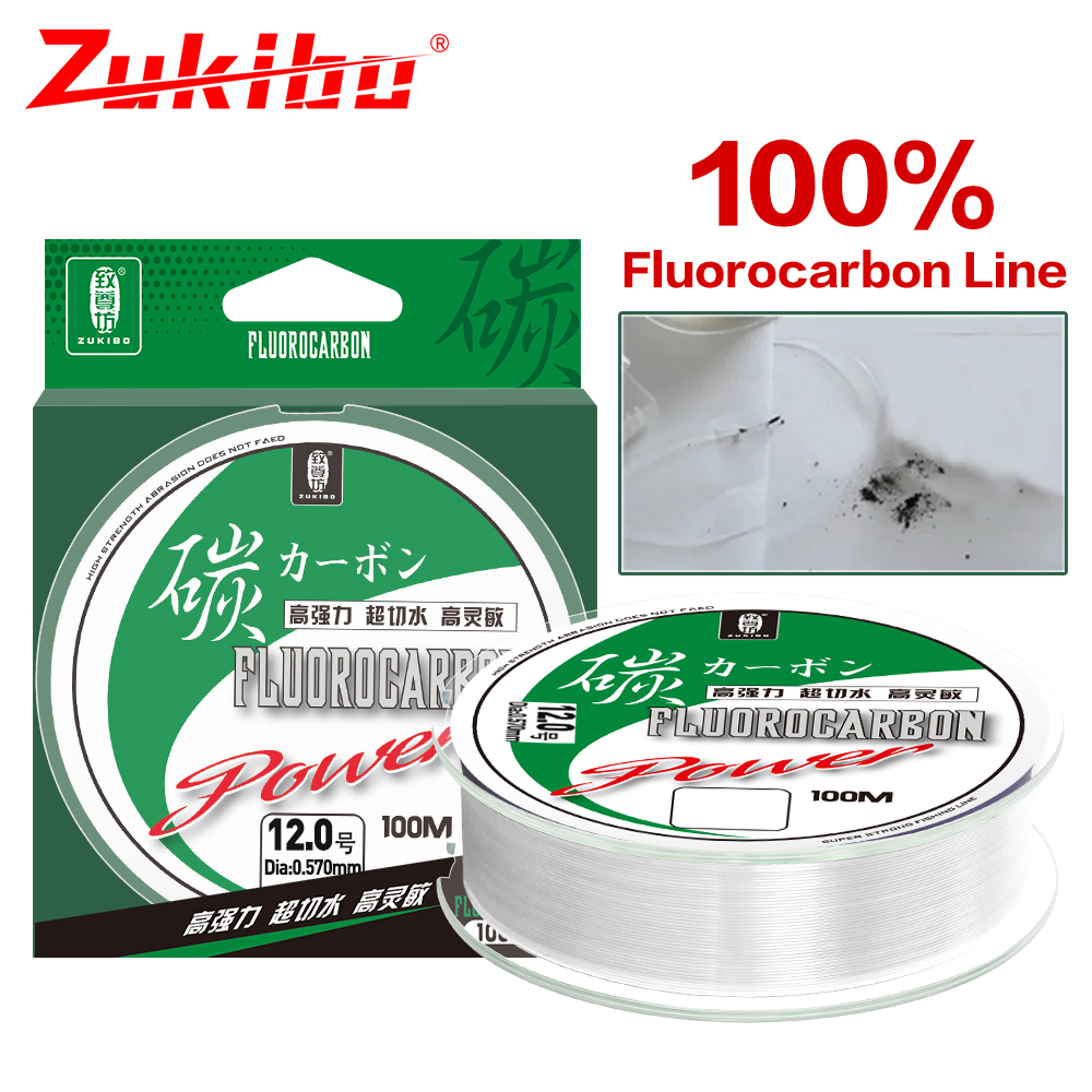 ZUKIBO 50m 100m 100% Fluorocar - Fluorocarbon Line 评论和价格