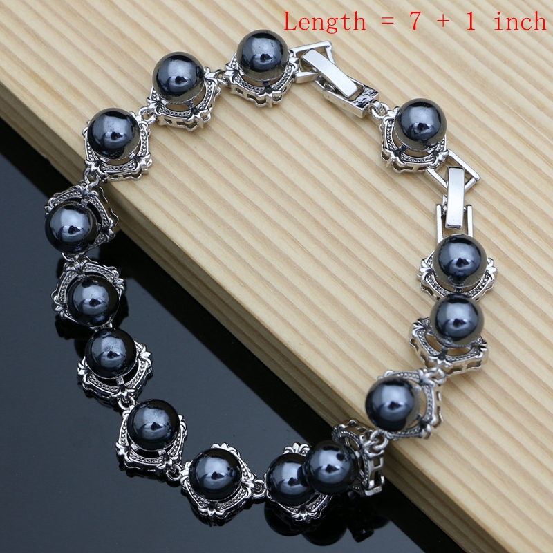 Black Pearls 925 Silver Jewelr - Freshwater Line 评论和价格