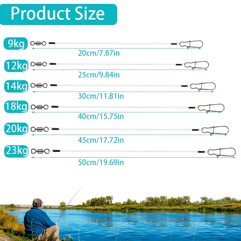 15pcs Fluorocarbon Wire Leader - Leader Line 评论和价格