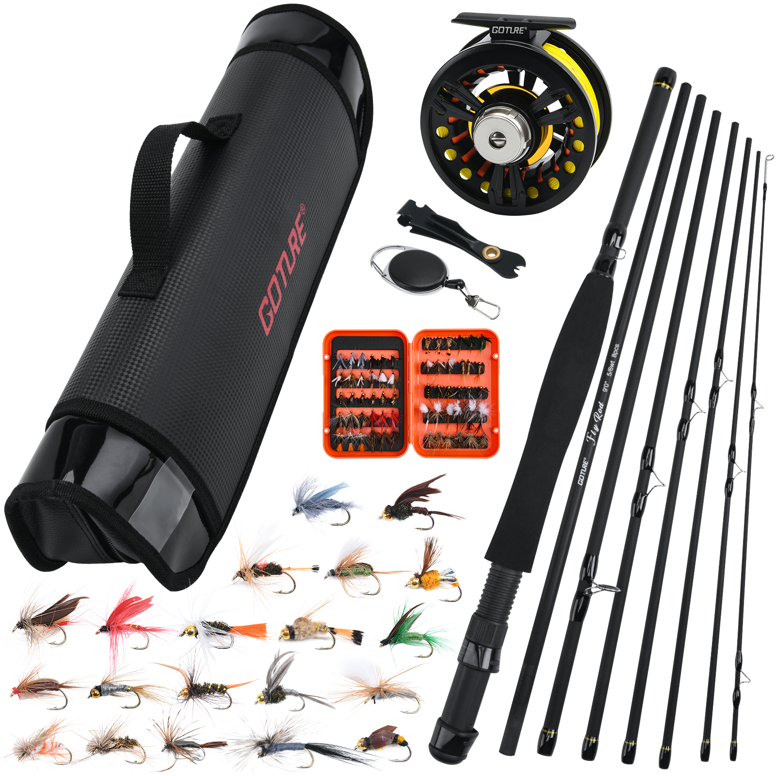 Goture 8Section Travel Fly Fis - Fishing Line Spooler 评论和价格