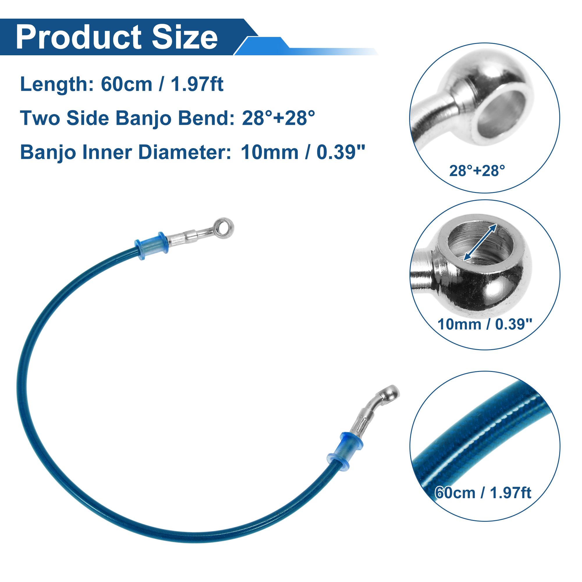 Motoforti 60cm Motorcycle Brak - Braided Line 评论和价格