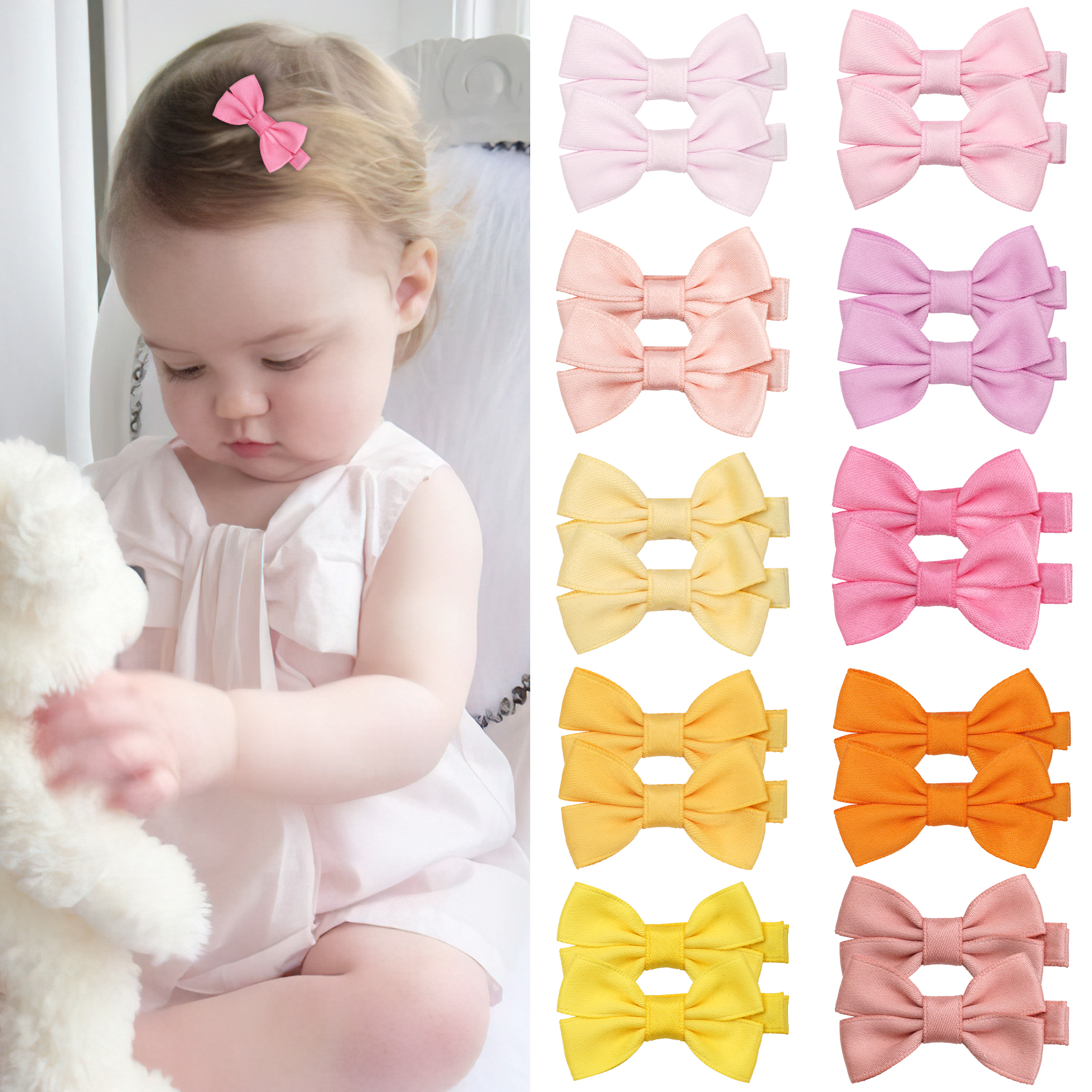 12/20 Pcs 2Inch Baby Hair Bows - Tippet Line 评论和价格