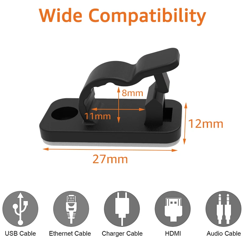 10/50PCS Cable Organizer Clips - Tippet Line 评论和价格