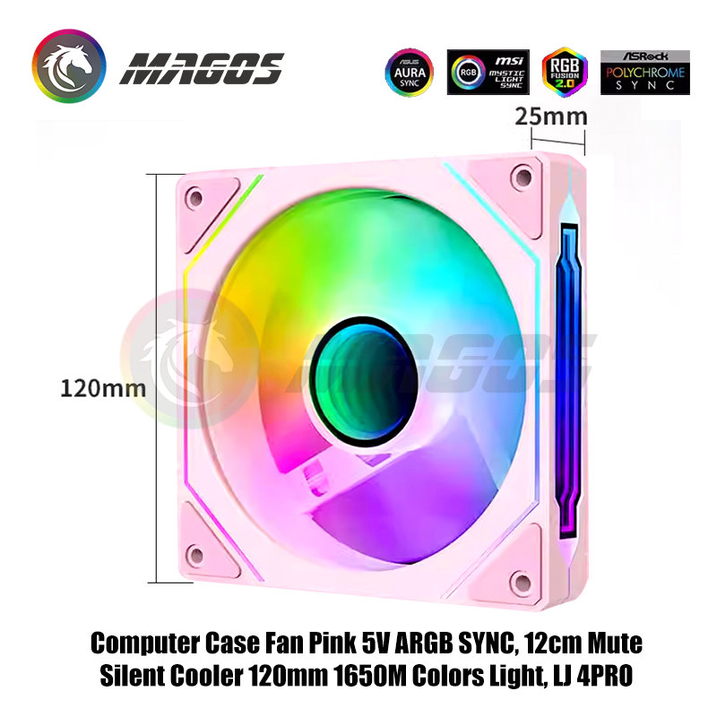 Computer Case Fan Pink 5V ARGB - Fly Line 评论和价格