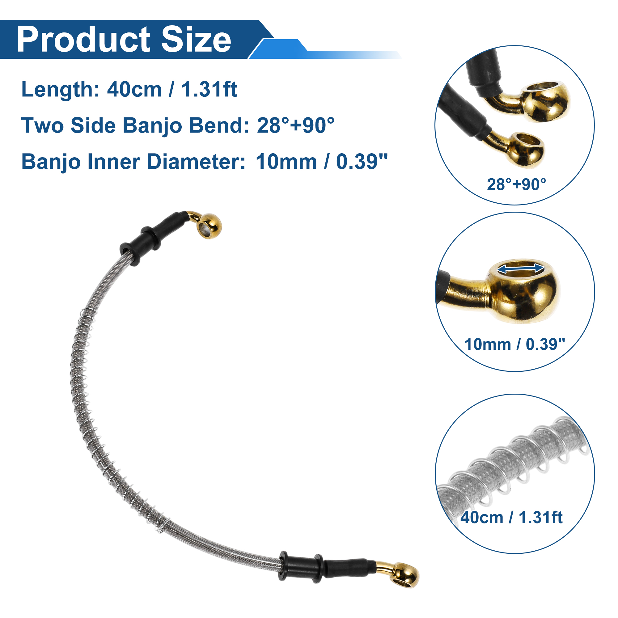 Motoforti 40cm Motorcycle Brak - Braided Line 评论和价格