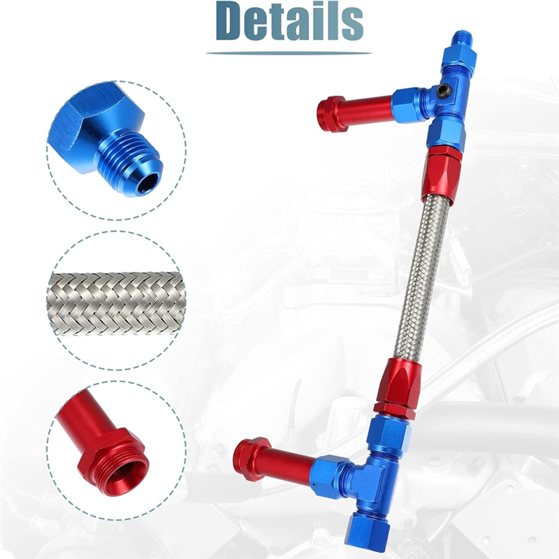 8AN Dual Feed Fuel Line To 7/8 - Braided Line 评论和价格