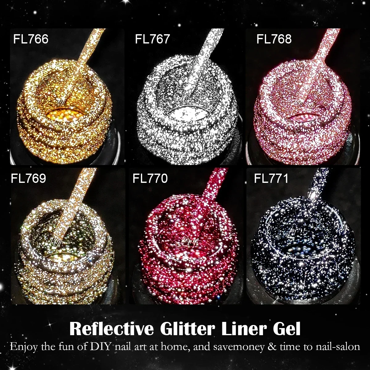 7/9/10/13pcs Gold Silver Refle - Copolymer Line 评论和价格