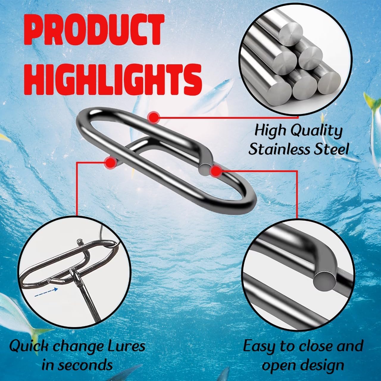 9KM Fishing Snap Kit 110pcs Po - Saltwater Line 评论和价格