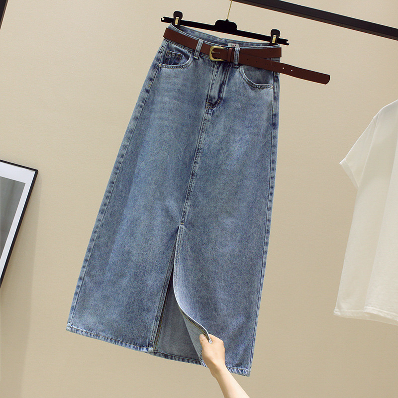 Sexy Wrap Buttocks Denim Skirt - Fly Line 评论和价格
