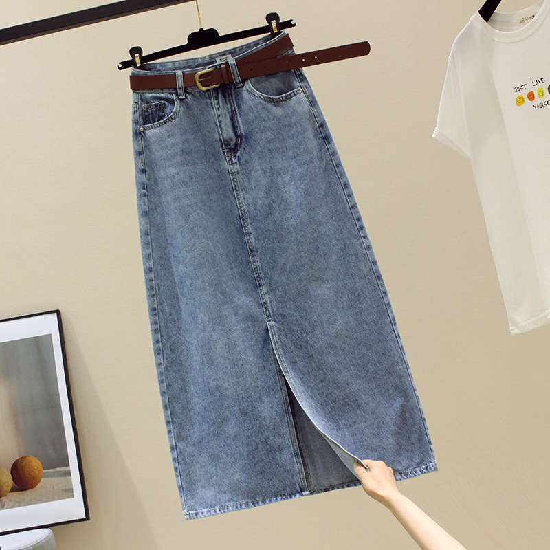 Sexy Wrap Buttocks Denim Skirt - Fly Line 评论和价格