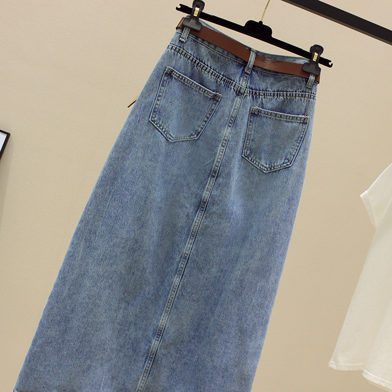 Sexy Wrap Buttocks Denim Skirt - Fly Line 评论和价格