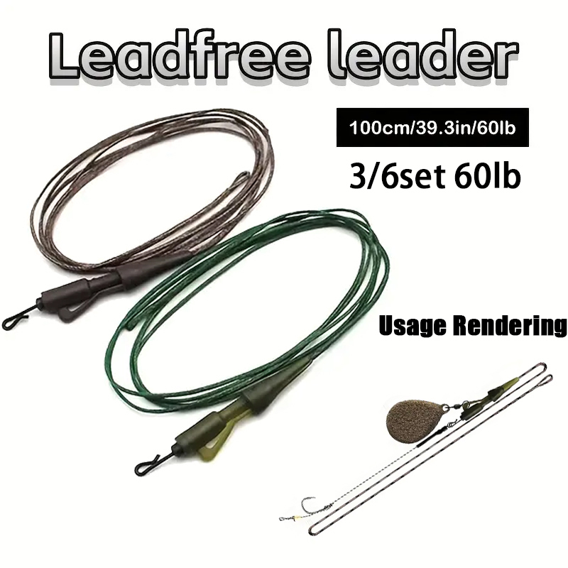 3/6pc CarpCarp Fishing Line Re - Leader Line 评论和价格
