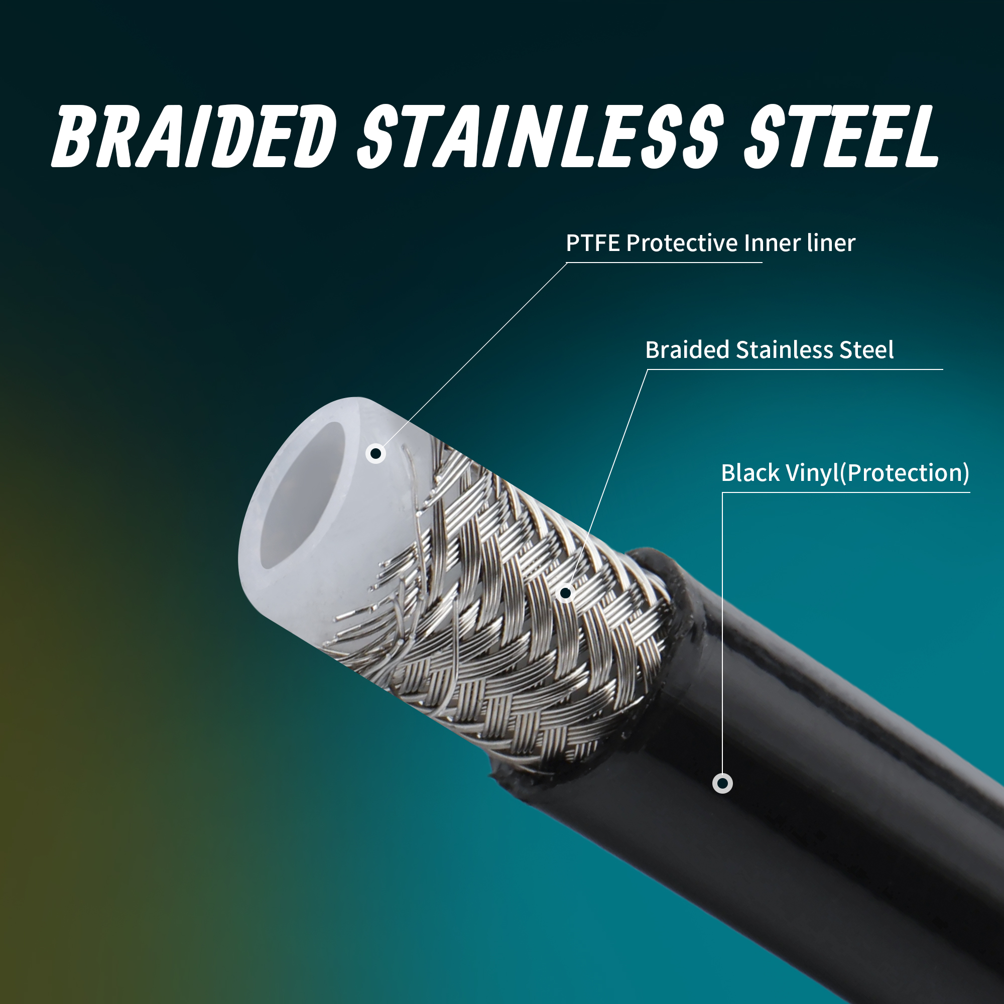 Upper Front Brake Line Oil Hos - Braided Line 评论和价格