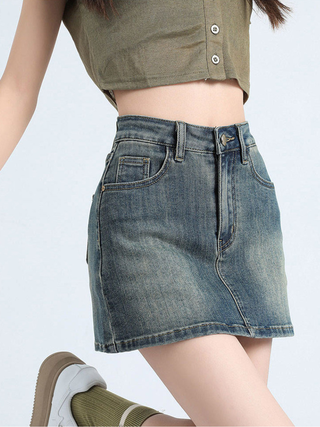 Women's Vintage Washed Denim S - Fly Line 评论和价格