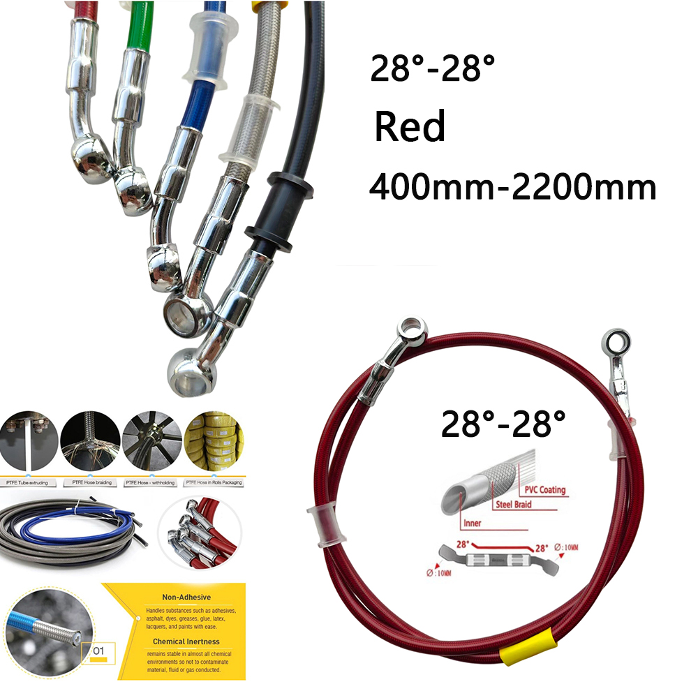 28-28 Red Universal Motorcycle - Braided Line 评论和价格