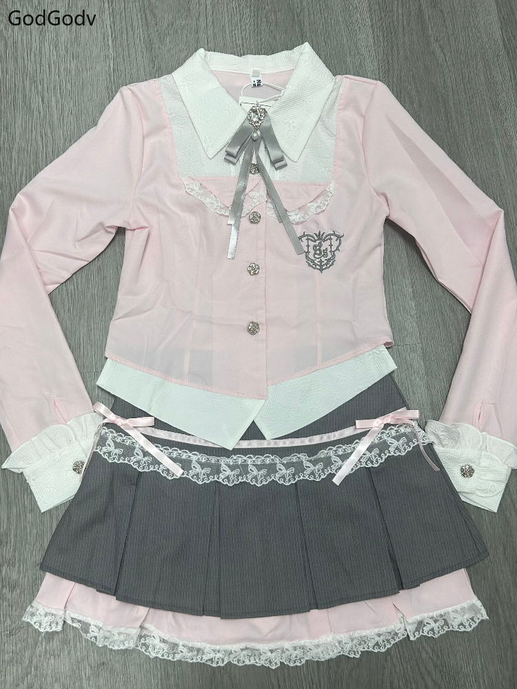 Spring Y2K Princess Outfits Wo - Fly Line 评论和价格