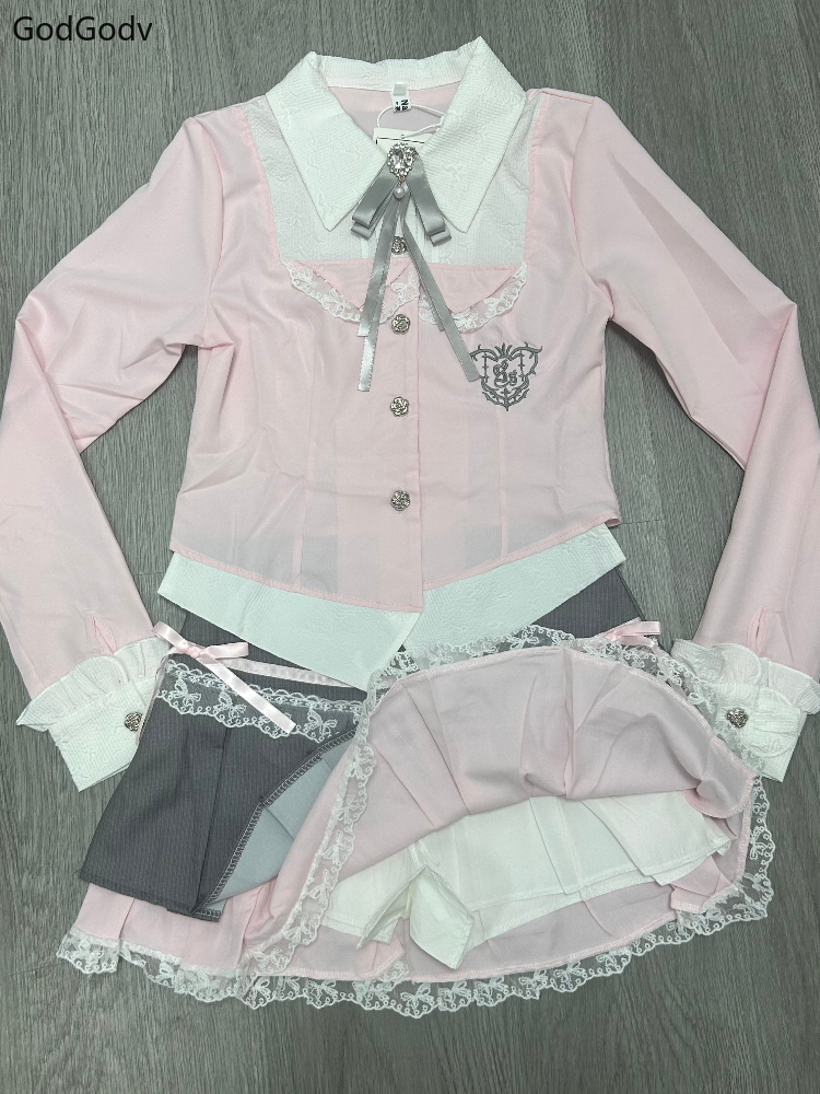 Spring Y2K Princess Outfits Wo - Fly Line 评论和价格