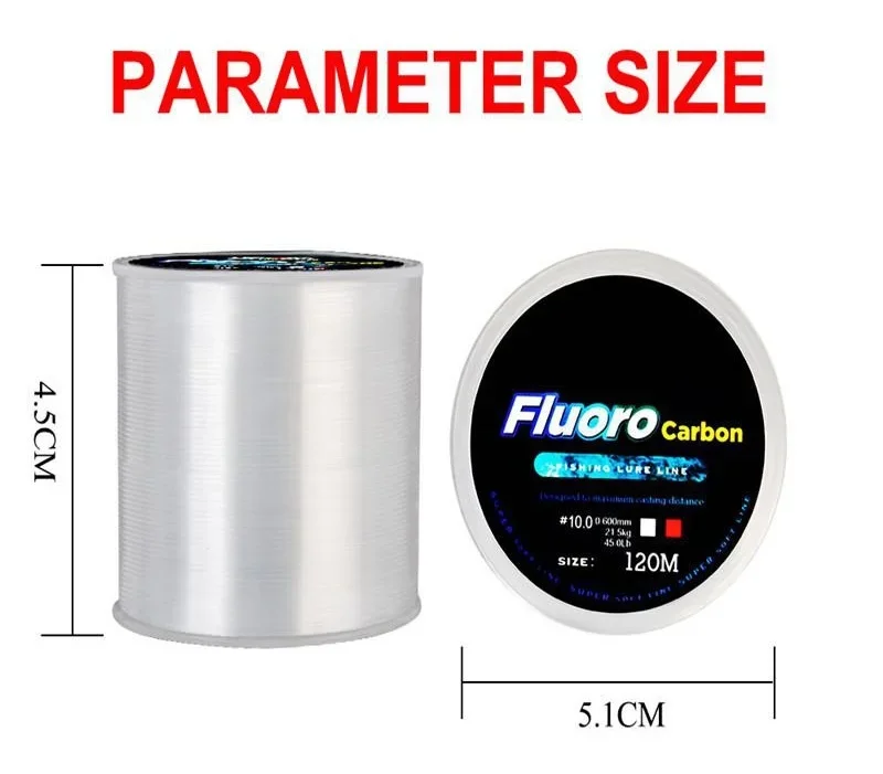 Fishing Line 120M 0.20mm-0.60m - Fluorocarbon Line 评论和价格