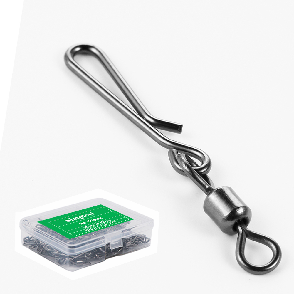 50pcs Box Rolling Swivel With  - Fishing Line Box 评论和价格